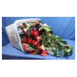 Silk Christma Flowers in Tote