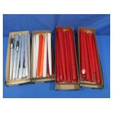 Taper Candles-Red, Silver, Gold