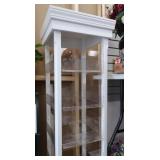 White Greeting Card Stand w/Clear Holders