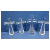 4 Glass Crosses