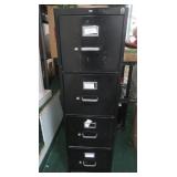 4-drawer Black Metal Filing Cabinet