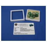 100 CTW Natural Dyed Green Beryl Emeralds