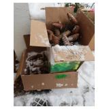 2 Boxes of Pine Cones(some are wired)