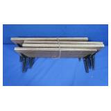 3 Small Wooden Shelves w/Attached Brackets