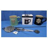 3 Ceramic Mugs-EMT, Nurse, Police, "Dearly