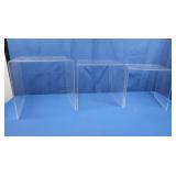 Set of 3 Stacking Acrylic Plant Stands-Sm, Med,