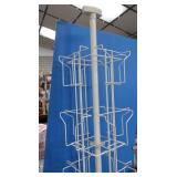 Spinning White Metal Greeting Card Stand 5.5