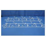 2 White Metal Wall Hooks (12 hooks on ea)