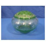 Glass Bowl w/Glass Frog Top