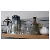 Metal Lantern, Ceramic Teapot, Asst Vases