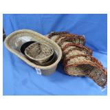 6 Cornucopia Baskets, Peanut Basket, 2 Containers