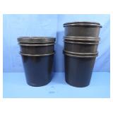 11 Floral Buckets 10"H