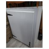 Vintage White Wooden Cabinet w/3 Shelves & 1