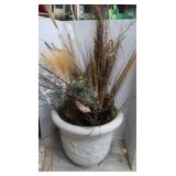 Lg Plastic Planter filled with Bucket of Wheat,