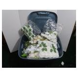 While Silk Flowers in Tote