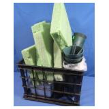 Green Floral Foam Cemetary Cones & Plastic