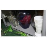 Various Containers, Vase, Small Metal Stand