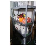 Gray Plastic Shelf 34"Wx4.5
