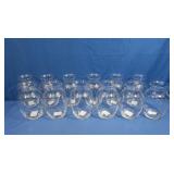 12 Clear Glass Jardin Vases