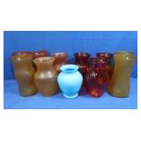 Misc Tall Colored Glass Vases