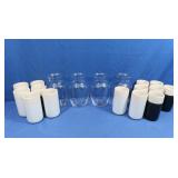 Misc Black & White Vases, Jardin Clear Glass