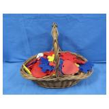 Ballon Weights (red, yellow, blue) in Basket
