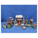 Lighted Christmas Firehouse, Nativity Set-9