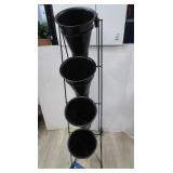 Bouquet Vase Holder on Wheels w/4 Vases
