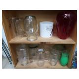 Assorted Vases (shelf not incl)