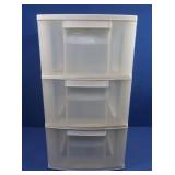 3-drawer Rolling Cart w/Shelf Brackets