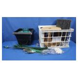 2 Planters, Vase, Arranging Wires, Carpet Square,