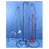 3 Metal Wreath Holders, Lantern Stand