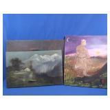 3 Canvas Paintings (some rips)