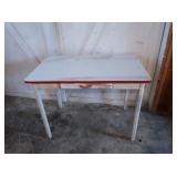 Vintage Metal Top Table w/1 Drawer 40x25x30"H