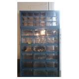 2 Plastic Stacking Hardware Organizers w/Contents