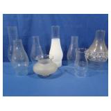 Antique Lamp Shades & Chimneys