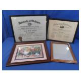 Phillipsburgh HS 1943 Diploma, 1924 University of