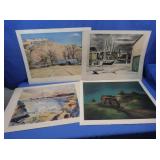 4 Collotype Museum Prints