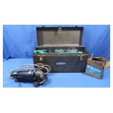 Metal Toolbox w/Craftsman Grinder, Metabo Cut-off