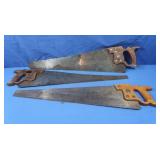 3 Antique Hand Saws