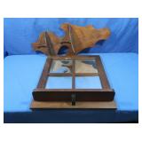 Wooden Wall Mount Mirror, Shelf