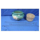 Antique Roseville Hanging Flower Holder & Planter