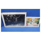 Prints-Artist Signed 1981 " End of the Trail",