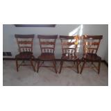 Antique Solid Wood Dining Chairs-set of