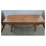 Antique Wood Bench 36x12x15"