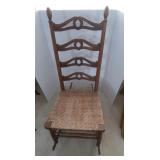 Pretzel Ladder Back Rocking Chair, Rush Seating