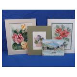 Unframed Artwork-Artist signed all 3