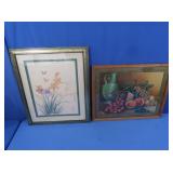 Framed Iris Print, Framed Fruit Bowl