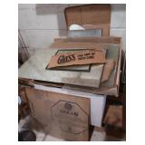 Lg Lot Framing Glass, Antique Mirrored Glass &