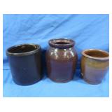 3 Antique Crocks